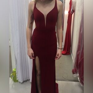 Red Prom Dress with slit